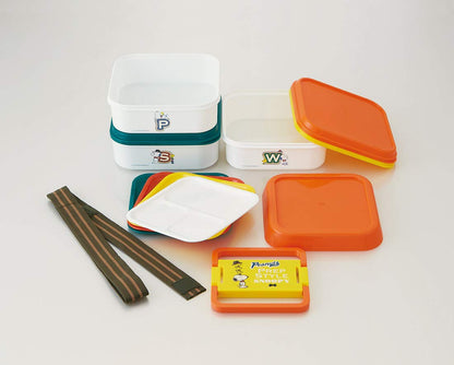 Skater Preppy Style Large 3 Tier Lunch Box Snoopy Peanuts Design 4.5L Soft Dome Lid P23- Japan Figure Store - #1 Bring To You The Best Japanese Goods