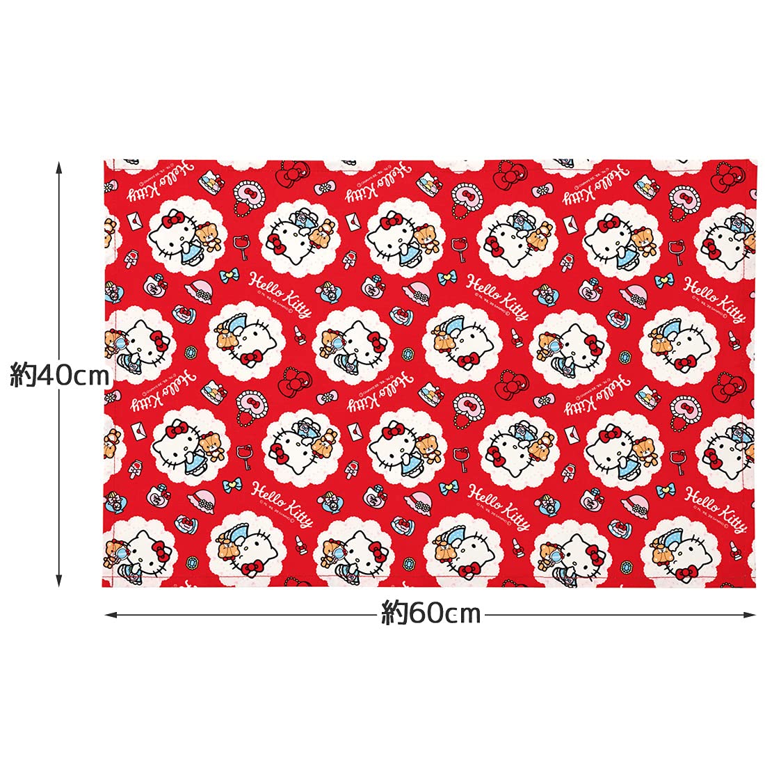 Skater Hello Kitty Large Fashionable Girl Placemat 60x40cm with Name Tag - Sanrio LTM1-A- Japan Figure Store - #1 Bring To You The Best Japanese Goods