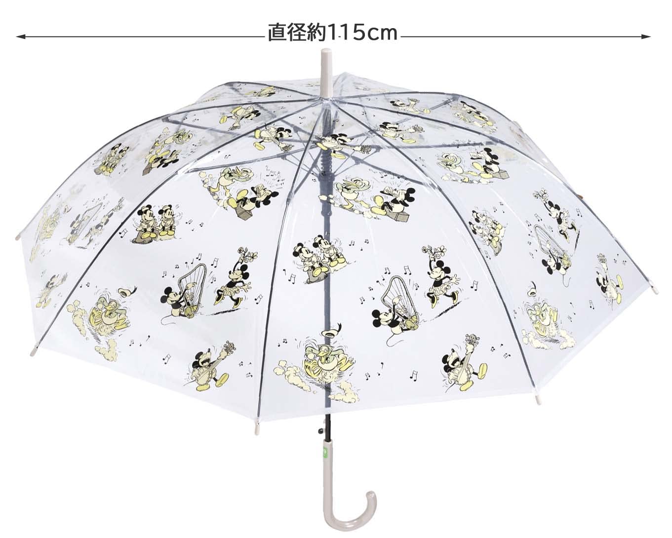 Skater Disney Mickey Mouse Long Umbrella for Adults 60cm Vinyl - UBV4-A- Japan Figure Store - #1 Bring To You The Best Japanese Goods
