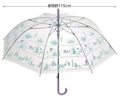 Skater Disney Princess Adult Long Vinyl Umbrella - 60cm- Japan Figure Store - #1 Bring To You The Best Japanese Goods