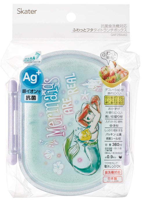 Skater Disney Ariel Kids Girls Lunch Box 360ML Antibacterial Made in Japan- Japan Figure Store - #1 Bring To You The Best Japanese Goods