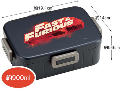 Skater Lunch Box 900ml Large Capacity 4-Point Lock Antibacterial Fast & Furious- Japan Figure Store - #1 Bring To You The Best Japanese Goods