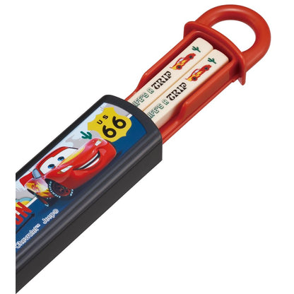 Skater Disney Cars 24 Lunch Box and Kids 16.5cm Antibacterial Chopsticks Set Easy Open Made in Japan- Japan Figure Store - #1 Bring To You The Best Japanese Goods