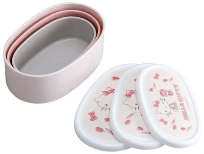 Skater Hello Kitty Lunch Box Set - 3 Japanese Made 860ml Sealed Containers- Japan Figure Store - #1 Bring To You The Best Japanese Goods