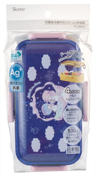 Skater Little Twin Stars & Nemurin 530ml Women's Lunchbox with Soft Dome Lid Made in Japan- Japan Figure Store - #1 Bring To You The Best Japanese Goods