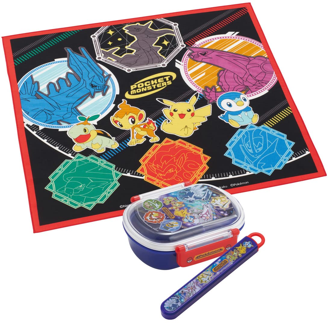 Skater Pokemon 22 Boy's Lunch Box with 43x43cm Cloth Made in Japan- Japan Figure Store - #1 Bring To You The Best Japanese Goods