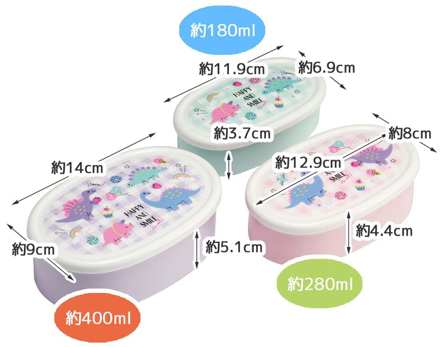 Skater Happy Smile Rainbow Lunch Box Set of 3 860ml Made in Japan- Japan Figure Store - #1 Bring To You The Best Japanese Goods