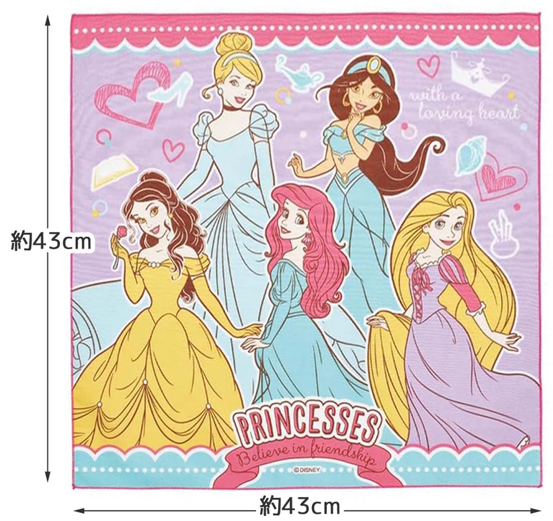 Skater Disney Princess Lunch Cloth 43x43cm Made in Japan - KB4-A- Japan Figure Store - #1 Bring To You The Best Japanese Goods