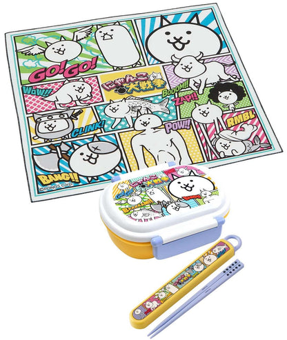 Skater Battle Cats Lunch Cloth 43x43cm - Japanese-Made Skater-KB4A- Japan Figure Store - #1 Bring To You The Best Japanese Goods