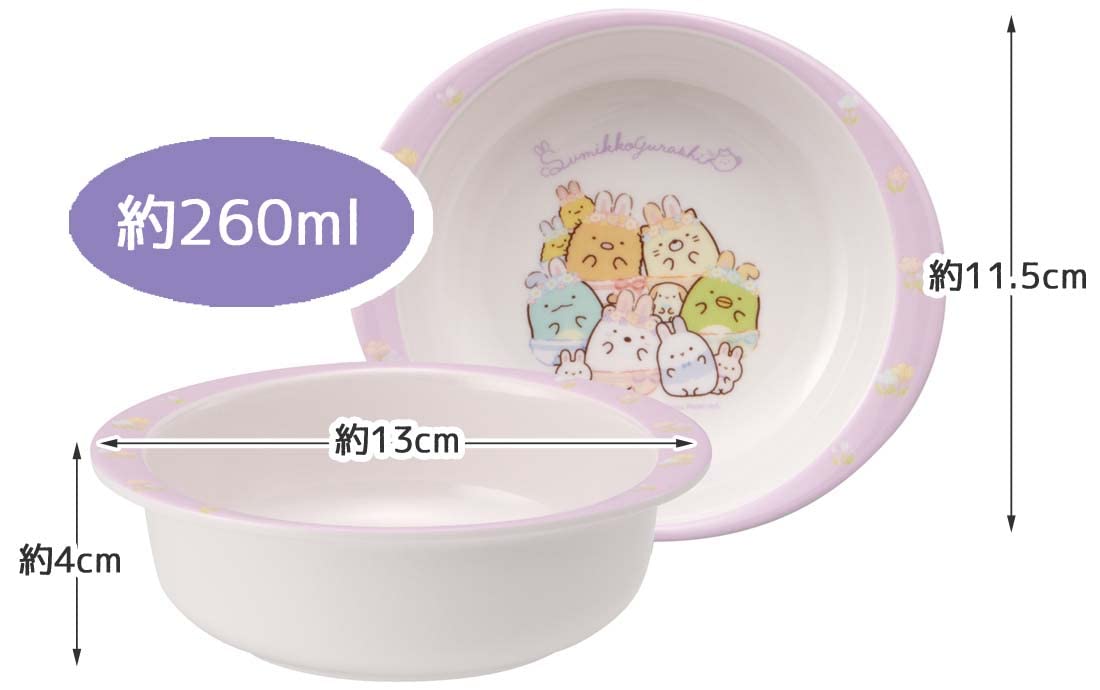 Skater Sumikko Gurashi Rabbit Garden Melamine Bowl 260Ml M340-A- Japan Figure Store - #1 Bring To You The Best Japanese Goods
