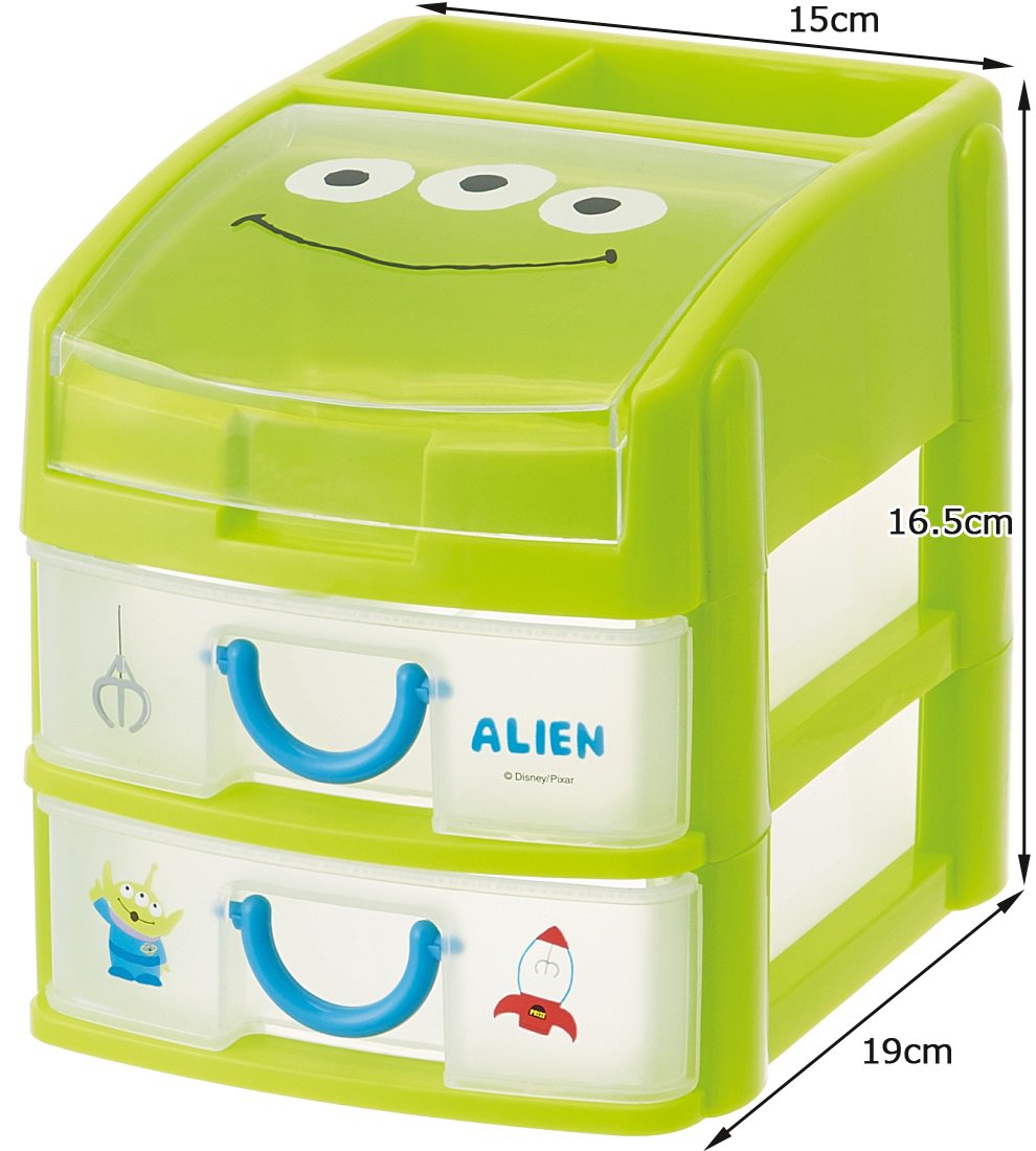 Skater Alien Face Mini Chest with 2 Drawers - Small Item Storage Che3N Model- Japan Figure Store - #1 Bring To You The Best Japanese Goods