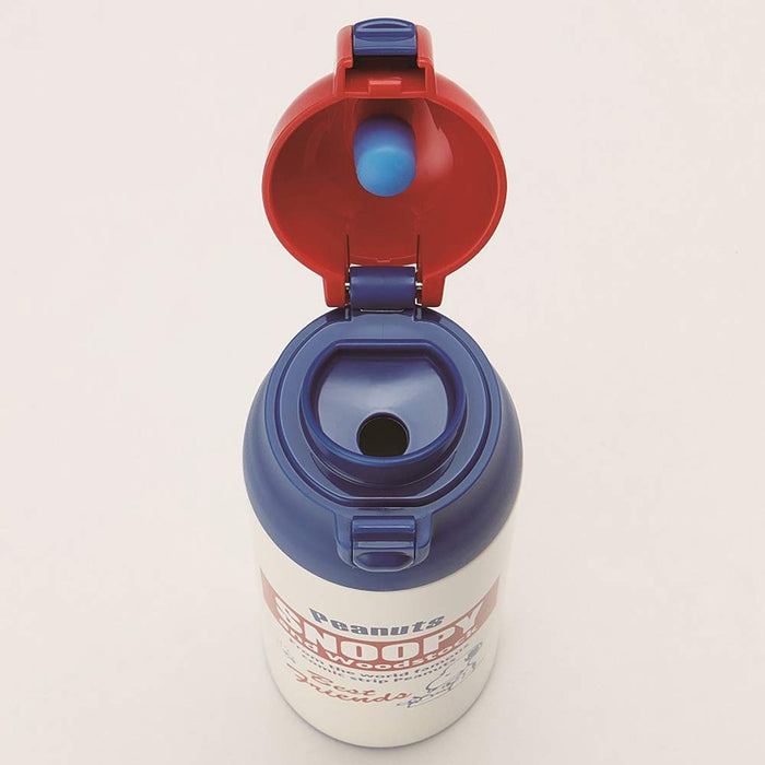 Skater Snoopy Retro 490mL Stainless Steel Insulated Water Bottle Peanuts Label- Japan Figure Store - #1 Bring To You The Best Japanese Goods
