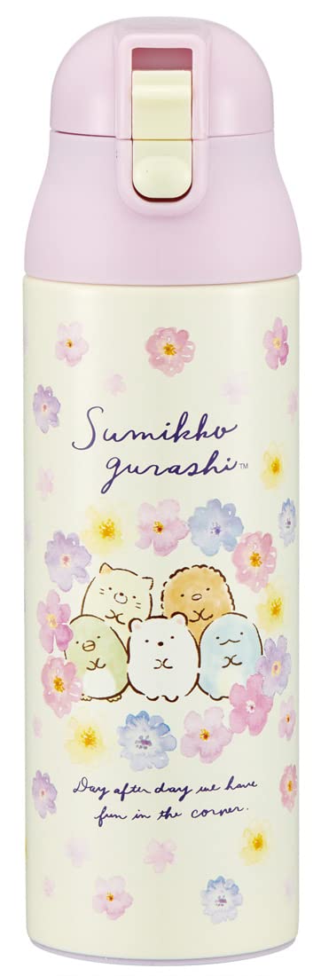Skater Sumikko Gurashi Flower 490ml Insulated Stainless Steel Water Bottle- Japan Figure Store - #1 Bring To You The Best Japanese Goods