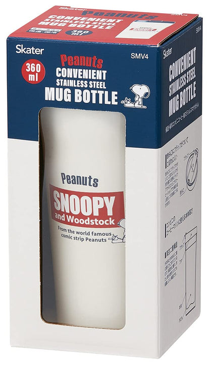 Skater 360Ml Snoopy Retro Label Water Bottle Mug Convenience Store Coffee Compatible- Japan Figure Store - #1 Bring To You The Best Japanese Goods