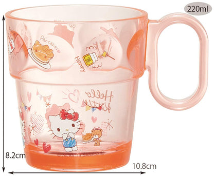 Skater Hello Kitty Snack Time Acrylic Mug Cup 220ml - Sanrio Ksa1- Japan Figure Store - #1 Bring To You The Best Japanese Goods