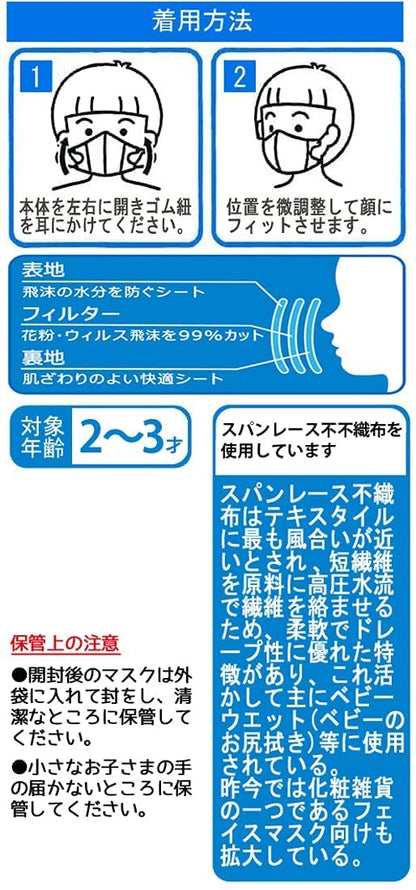 Skater Disney Winnie The Pooh 3-Ply 3D Mask for Children 2-3 Pack of 5 Mskb1-A- Japan Figure Store - #1 Bring To You The Best Japanese Goods