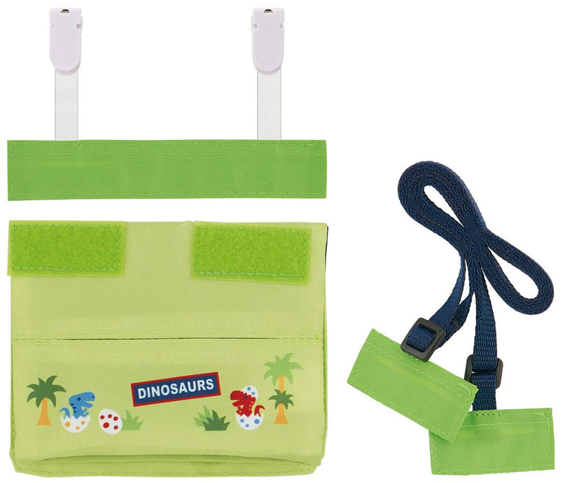 Skater Dinosaur 2Way Outing Pocket Pouch with Shoulder Strap - 11cm X 14cm X 3cm- Japan Figure Store - #1 Bring To You The Best Japanese Goods