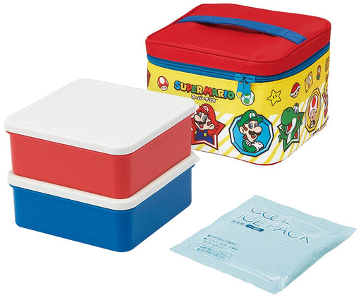 Skater Super Mario 21 Picnic Lunch Box with Cooler Bag Ice Pack 2240ml - Made in Japan- Japan Figure Store - #1 Bring To You The Best Japanese Goods