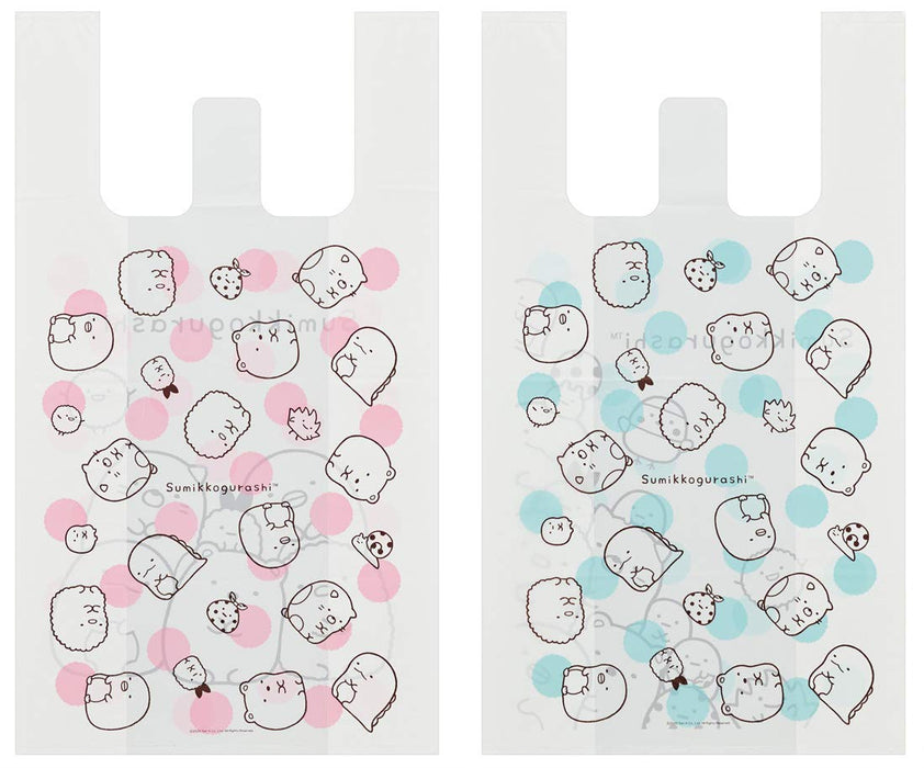 Skater Large Plastic Shopping Bags with Handles Sumikko Gurashi Design 10 Pieces - 50x30x16cm- Japan Figure Store - #1 Bring To You The Best Japanese Goods