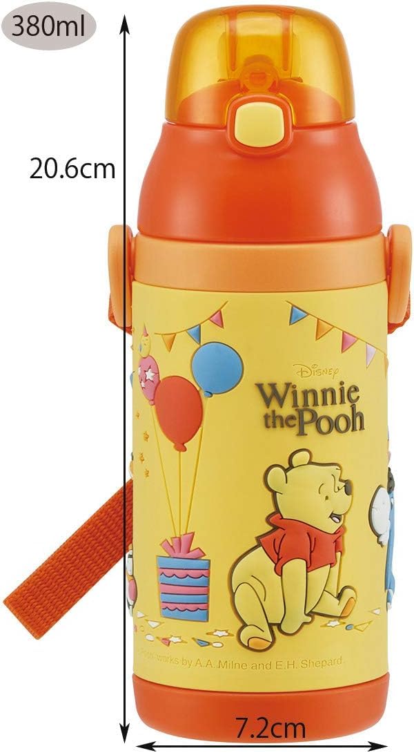 Skater Winnie The Pooh 3D One-Push Straw Bottle Pos.483639 - Sspv4 Edition- Japan Figure Store - #1 Bring To You The Best Japanese Goods