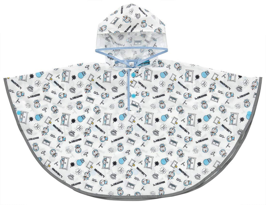 Skater Kids Rain Poncho 80-100cm - I'M Doraemon Sanrio Design Raincoat
