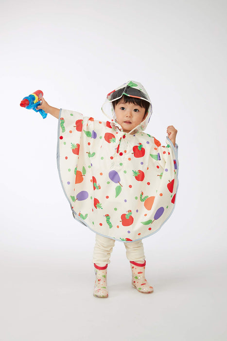 Skater Kids Rain Poncho Very Hungry Caterpillar Theme Suitable for 80-100cm Height- Japan Figure Store - #1 Bring To You The Best Japanese Goods