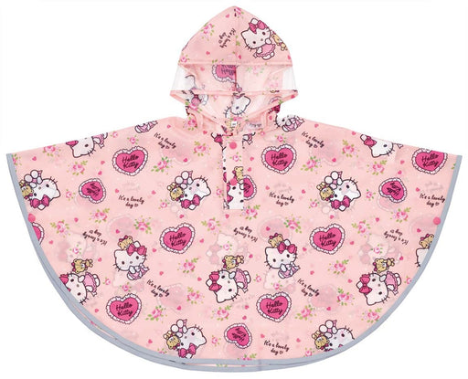 Skater Hello Kitty Children's Rain Poncho Lovely Flower Print Suitable 80-100cm height- Japan Figure Store - #1 Bring To You The Best Japanese Goods