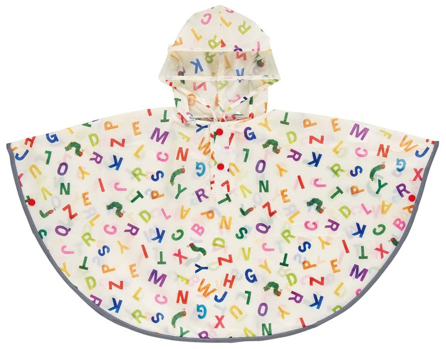 Skater Kids Alphabet Rain Poncho Very Hungry Caterpillar Design Height 80-100cm Size Rapo2-A- Japan Figure Store - #1 Bring To You The Best Japanese Goods