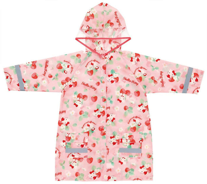Skater Hello Kitty Kids Raincoat Flower Language Suitable for Height 110-125cm Raco1N-A- Japan Figure Store - #1 Bring To You The Best Japanese Goods