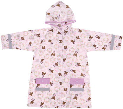 Skater Kids Raincoat The Bear School Cocoa Fits 110-125cm - Raco1N-A- Japan Figure Store - #1 Bring To You The Best Japanese Goods