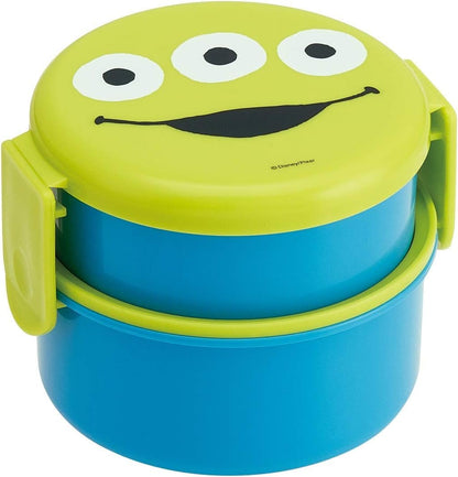 Skater Disney Alien Face 500ml Round Bento Lunch Box with Fork Made in Japan- Japan Figure Store - #1 Bring To You The Best Japanese Goods
