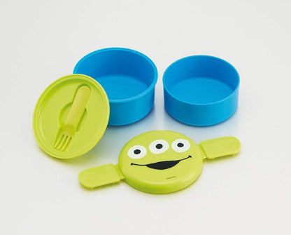 Skater Disney Alien Face 500ml Round Bento Lunch Box with Fork Made in Japan- Japan Figure Store - #1 Bring To You The Best Japanese Goods
