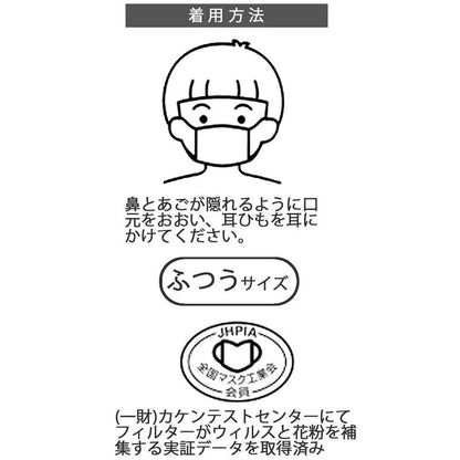 Skater 100% Cotton Reusable School Lunch Masks Mskg2N - Medium Size Pack of 3- Japan Figure Store - #1 Bring To You The Best Japanese Goods