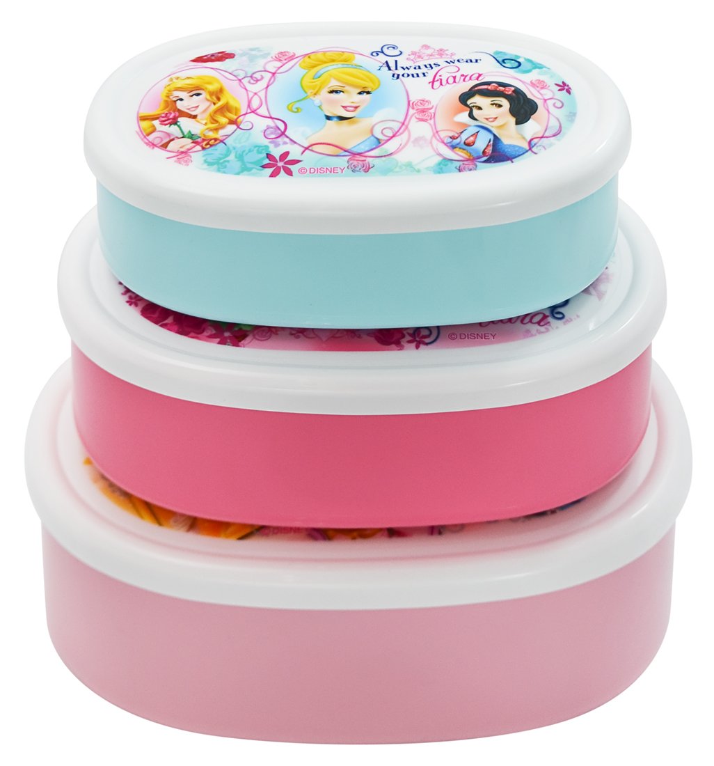 Skater Disney Princess 3-Piece Storage Container Set Made in Japan Srs3S- Japan Figure Store - #1 Bring To You The Best Japanese Goods