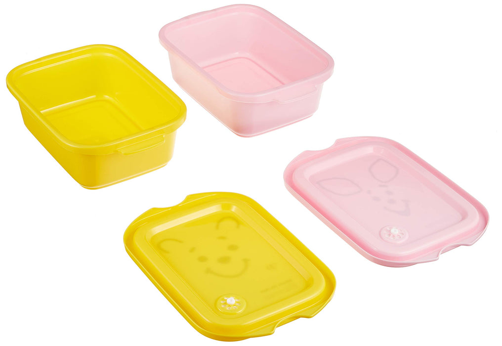 Skater 500Ml Sealable Container 2-Pack Winnie The Pooh Face Disney Japan- Japan Figure Store - #1 Bring To You The Best Japanese Goods