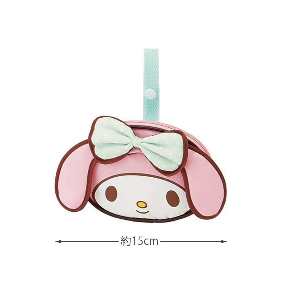 Skater My Melody Sanrio Eco Shopping Bag with Pouch 420x320x180mm - KBS42P- Japan Figure Store - #1 Bring To You The Best Japanese Goods