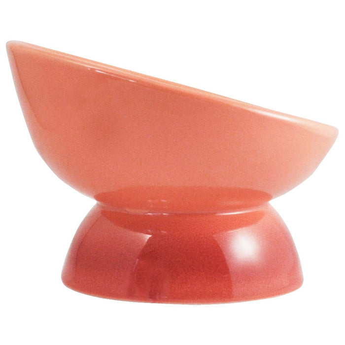 Skater Chob3 Ceramic Short-Nosed Dog Food Bowl with Mat Wide Orange- Japan Figure Store - #1 Bring To You The Best Japanese Goods