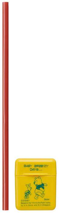 Skater Disney Winnie The Pooh Silicone Portable Straw 21Cm with Case - CSST1- Japan Figure Store - #1 Bring To You The Best Japanese Goods