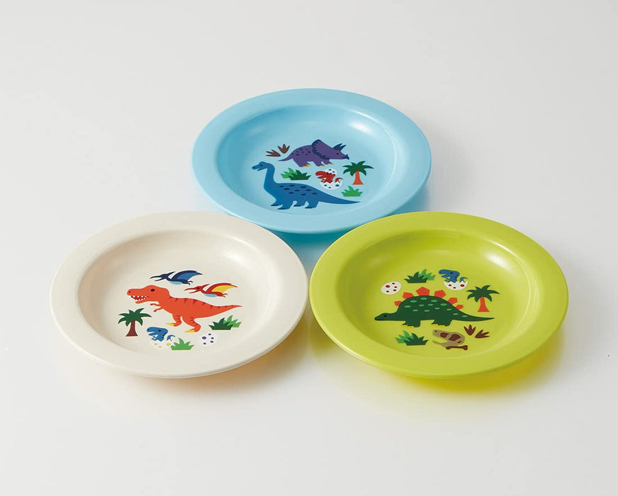 Skater Dinosaur Small Plastic Plates 15cm Made in Japan Set of 3 - PA-4 Model- Japan Figure Store - #1 Bring To You The Best Japanese Goods