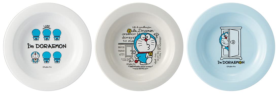 Skater I'M Doraemon Small Plastic Plates Set of 3 12cm - Made in Japan- Japan Figure Store - #1 Bring To You The Best Japanese Goods