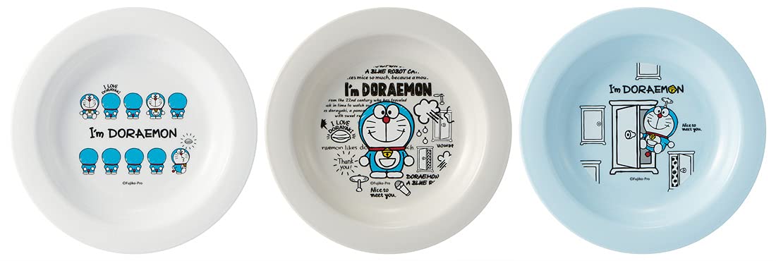 Skater Doraemon Small Plastic Plates Set of 3 15cm - Made in Japan PA-4- Japan Figure Store - #1 Bring To You The Best Japanese Goods