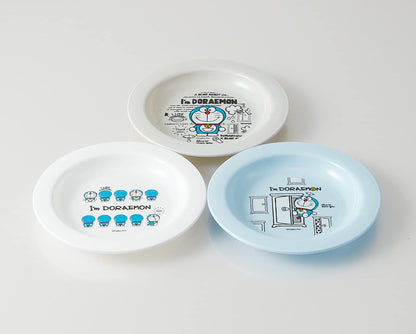 Skater Doraemon Small Plastic Plates Set of 3 15cm - Made in Japan PA-4- Japan Figure Store - #1 Bring To You The Best Japanese Goods