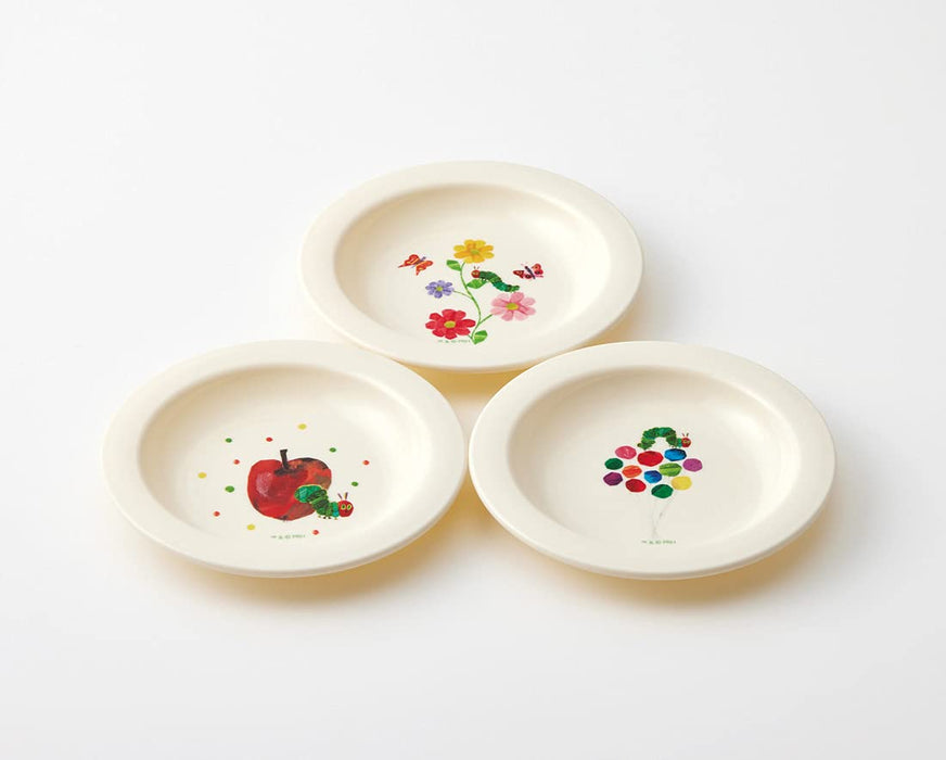 Skater Very Hungry Caterpillar Small Plates Set 12cm Made in Japan Pack of 3- Japan Figure Store - #1 Bring To You The Best Japanese Goods