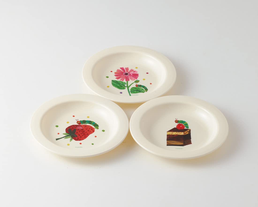 Skater Very Hungry Caterpillar 15cm Small Plastic Plates Set of 3 Made in Japan PA-4- Japan Figure Store - #1 Bring To You The Best Japanese Goods