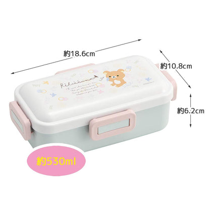 Skater Rilakkuma Floral 530ml Lunch Box with Dome-Shaped Lid- Japan Figure Store - #1 Bring To You The Best Japanese Goods