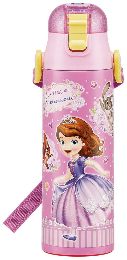 Skater Disney Sofia 19 Stainless Steel Sports Water Bottle Direct Drinking 580Ml Sdc6N- Japan Figure Store - #1 Bring To You The Best Japanese Goods