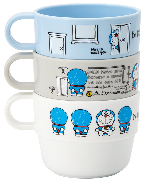 Skater Doraemon Children's Stacking Cups Set of 3 Made in Japan - KS31-A- Japan Figure Store - #1 Bring To You The Best Japanese Goods