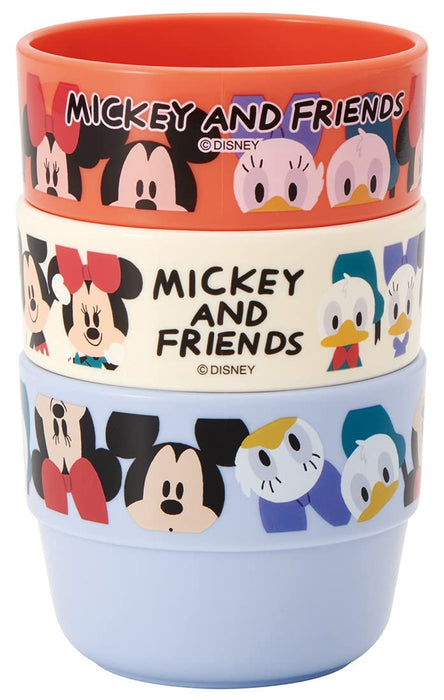 Skater Disney Mickey Mouse Stacking Cups for Kids Set of 3 Made in Japan - KS31-A- Japan Figure Store - #1 Bring To You The Best Japanese Goods