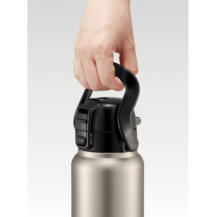 Skater Stainless Steel 800ml Water Bottle With Handle Silver STD8H-A