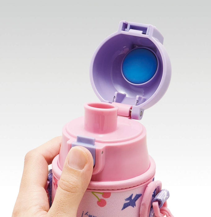 Skater Happy & Smile 470ml Stainless Steel Water Bottle for Girls Lightweight & Child-Friendly- Japan Figure Store - #1 Bring To You The Best Japanese Goods